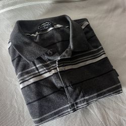 Dark Grey CalTop Striped Shirt