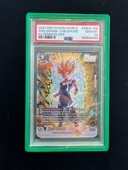 Dragon Ball Fusion World Gohan Childhood PSA 10 Alternate Art FB08-106