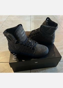 NWT SUPRA SKYTOP KIDS SHOES BLACK/COPPER-BLACK 58002-017-M SZ 3.5