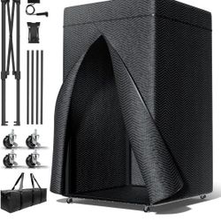 XL Portable Recording Booth, Complete Home Recording Studio Soundproof Vocal Booth, Foldable with Travel Bag for Echo-Free Studio-Quality Sound, Ideal