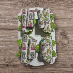 Bluey Christmas Hair Bows