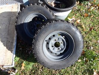 Two(2)25 x 10.00-12 nhs tires / wheels artvtv 4 wheelers Kubota