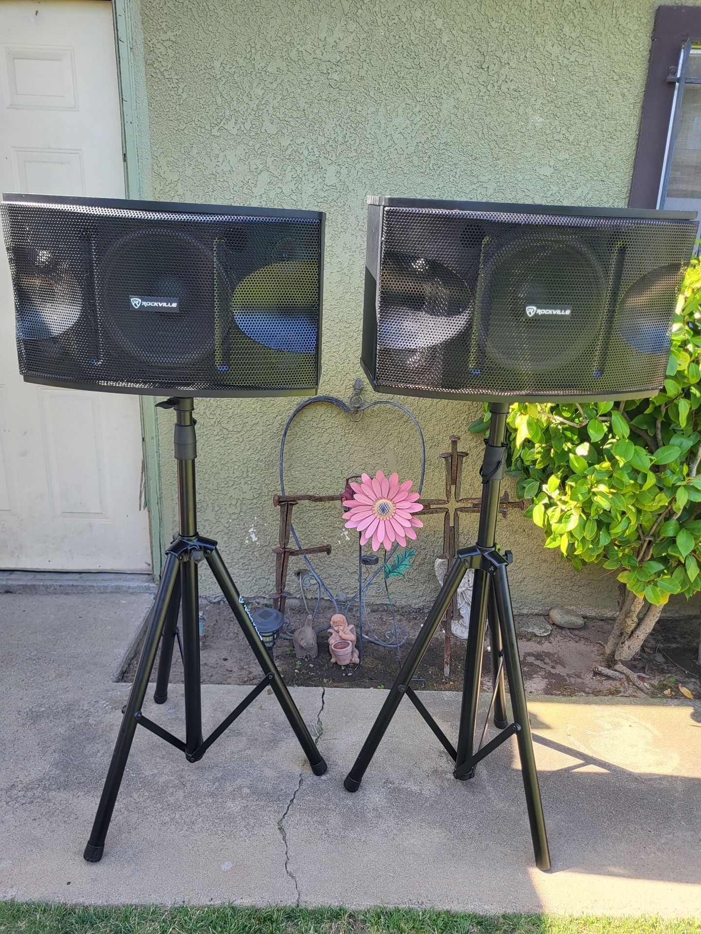 Pair of Rockville KPS12 12" 3-Way 1600 Watt Karaoke Speakers+