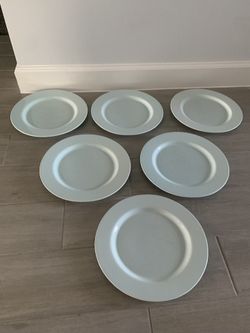 6 Real Simple Vitrified Ceramic Commercial Grade Dinner Plates