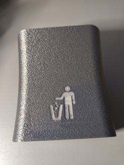 3D Printed Glow in The Dark and Gray Car Trash Can
