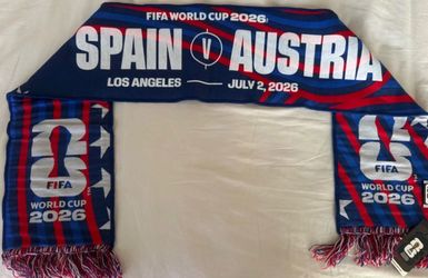 Spain Austria World Cup game day exclusive split scarf
