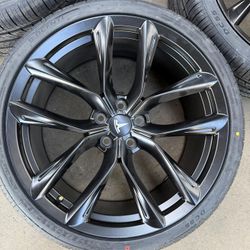 20x8.5 / 9.5 Tesla Arachnid 5x114.3 Matte Black Wheels 245/35R20 / 275/30R20 Tires Fits Model 3