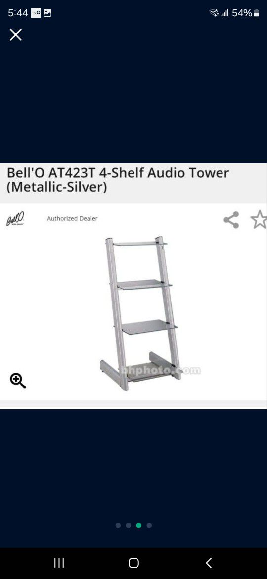 Glass Shelf Audio Tower - $50