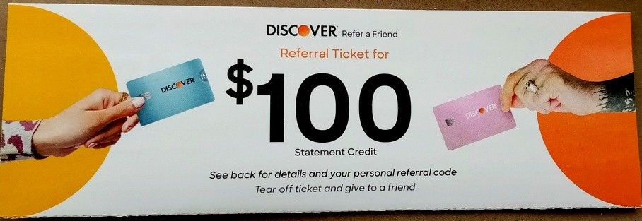 Get 100$ with discover credit card