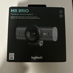 Logitech MX Brio Ultra HD 4K Collaboration, Streaming Webcam, 1080p at 60 FPS, Show Mode, Works with Microsoft Teams, Zoom, Google Meet, Nintendo Swit