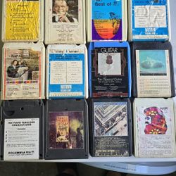 16x Vintage EIGHT 8 Track Tapes CASSETTES Various Artists PREOWNED UNTESTED 
