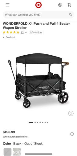 Brand New WONDERFOLD X4 Push & Pull 4-Seater Wagon Stroller