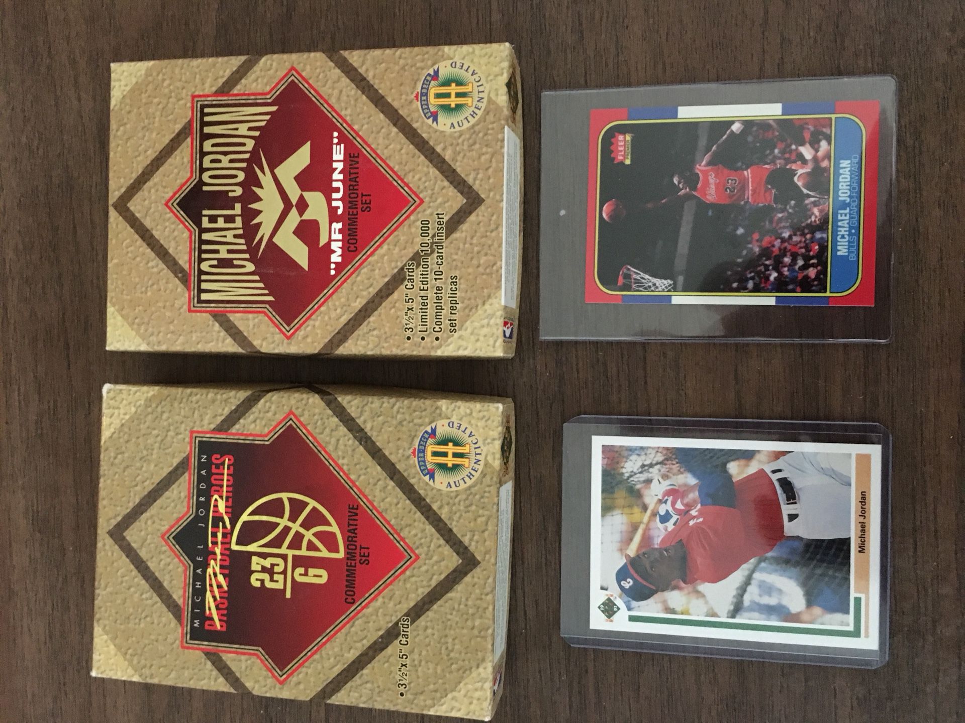 Limited Michael jordan sets and 2 mint cards
