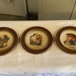 Vintage Hummel Plates By Goebel 1973, 1978, 1982.