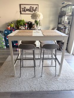 IKEA bar height table and stools