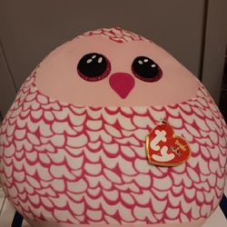 Squish A Boo - Pinky the Owl Plush Toy 