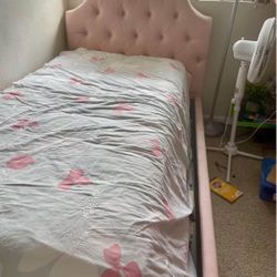 $50 Living spaces Twin Pink bed frame 