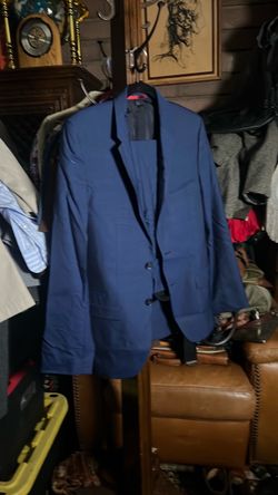 Men's Blue Two-Button Suit Jacket
