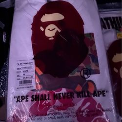 Pink bape shirt