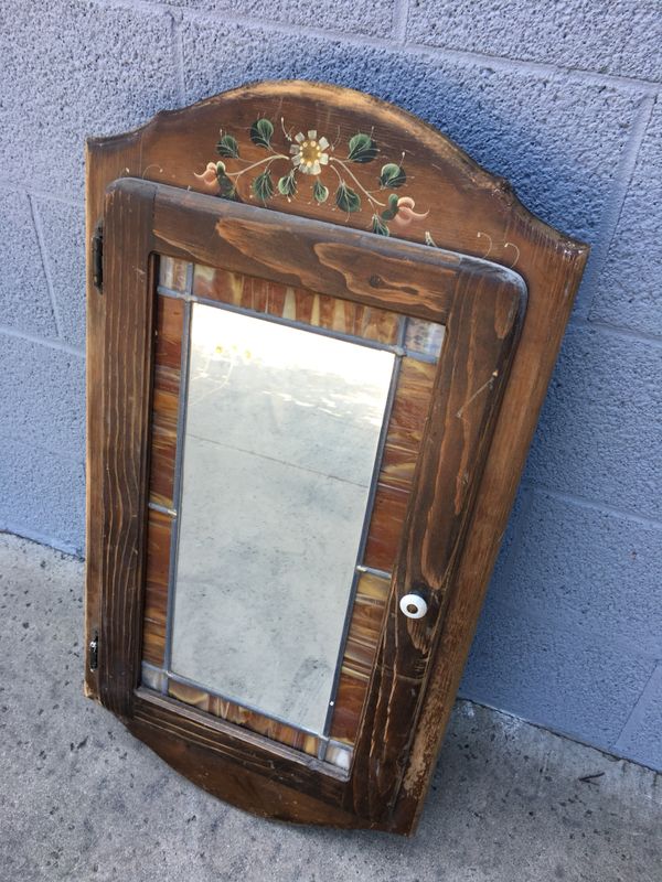 Vintage Antique Wooden Stained Gl Mirror Medicine Cabinet Rare Vintage Antique Wooden Stained Gl Mirror Medicine Cabinet Rare For In Fontana Ca Offerup
