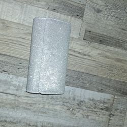 Silver Sparkling Clutch Purse 