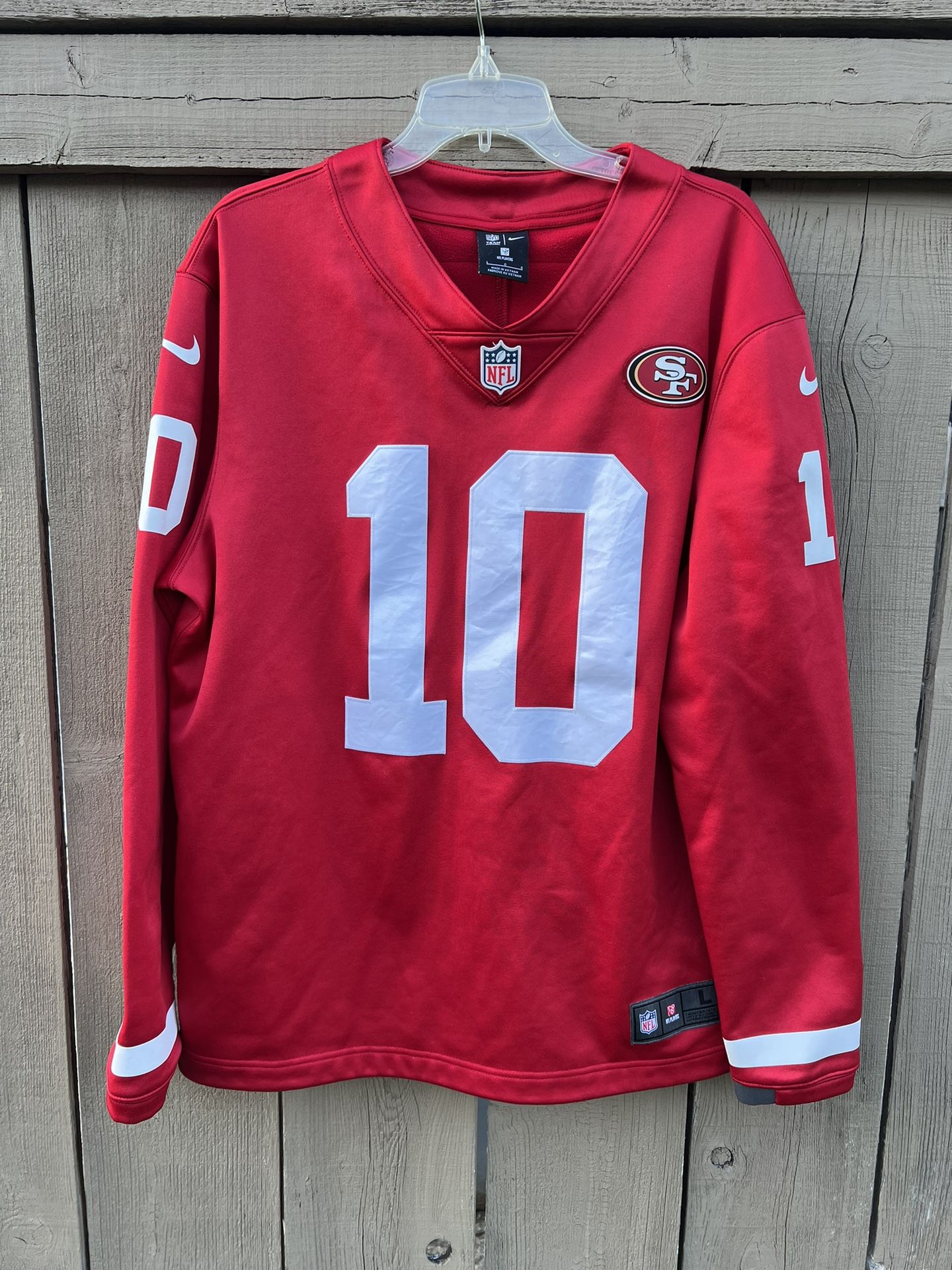 San Francisco 49ers Jimmy Garoppolo #10 Nike NFL Team Apparel Long Sleeve Jersey