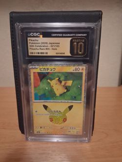 Pikachu CGC Pristine 10 Japanese Holo Pokemon Card