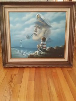 Captain at sea, by Mark Burns