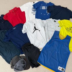 boys size 10 12 clothing lot bundle athletic adidas jordan gap hurley school short sleeve tops hats