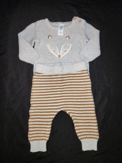 2 Piece 6 Month Old Boys Fox Outfit