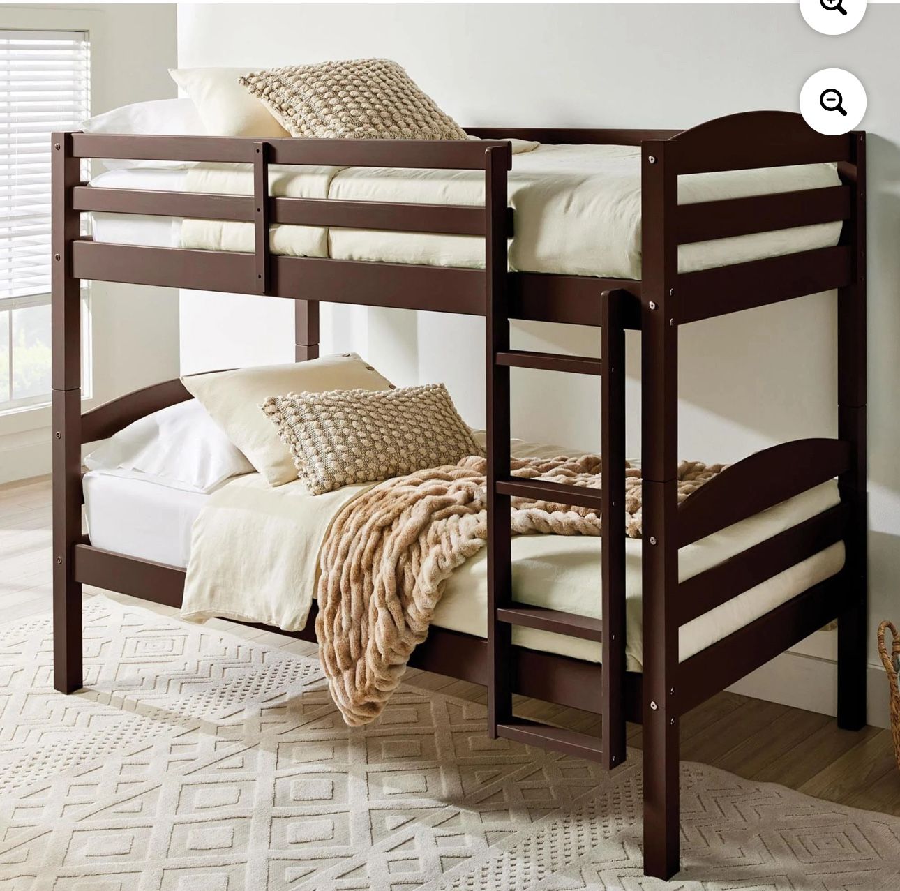 New Wood Convertible Twin Bunk Beds