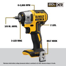 Dewalt Impact Wrench XR 3/8“ DCF890B 20V MAX Cordless Impact Wrench (Brand New,Tool Only)