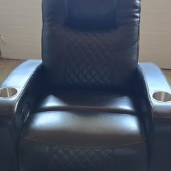 2 Black Reclining Chairs