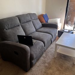 Gray Recliner Sofa – Very Comfortable – $100