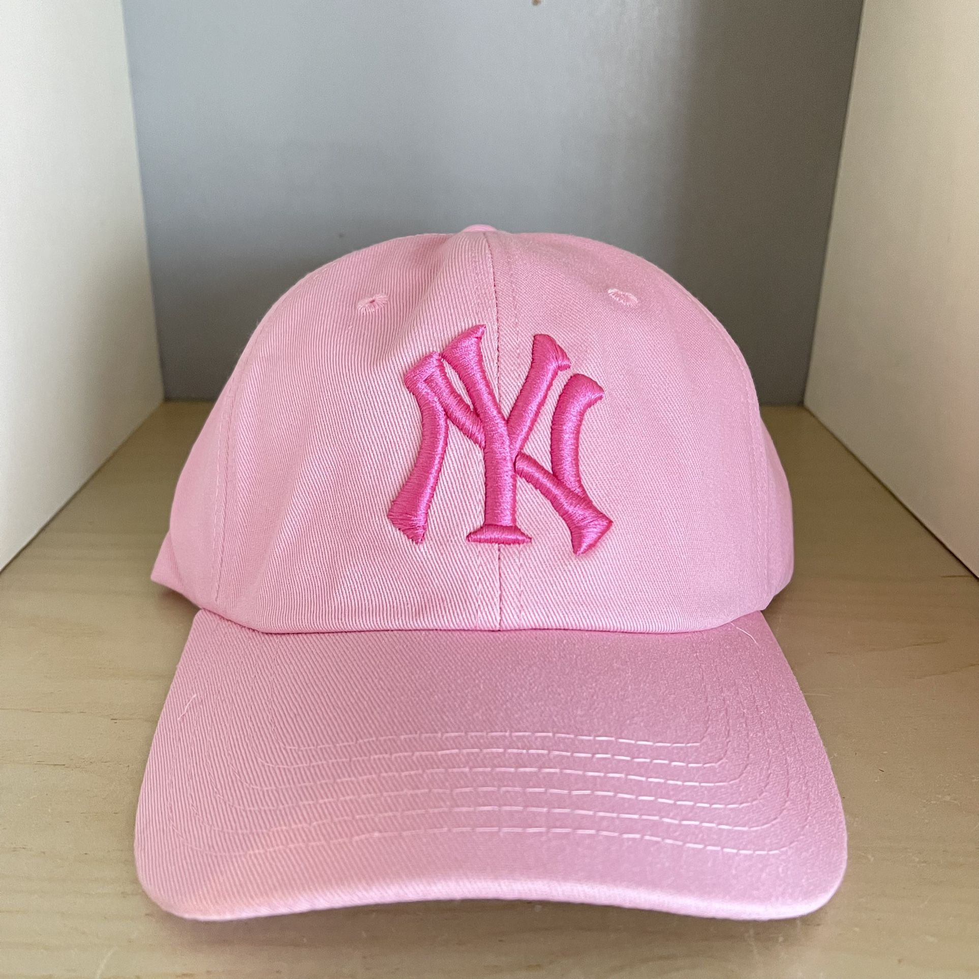 Pink Embroidered LA Hat