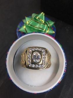 Brand New 24KT Gold Bonded Men's Ring Lifetime Warranty