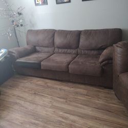brown coach with matching sit for living room