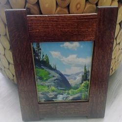 TAYLOR LYNDE (Montana, 1970-), "Alpine Pass"., Oil on canvas board, 8" x 10". Framed 12" x 16.5".