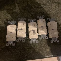 Set Of 5  Leviton Switches 