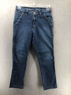 Mens Carhartt Carpenter Jeans Blue Denim 30x29 Relaxed Fit