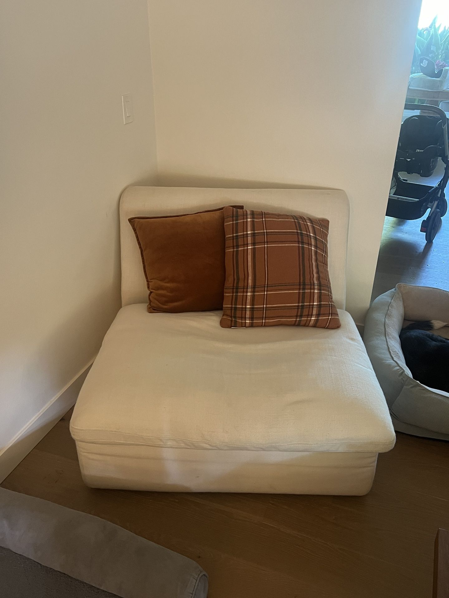 Restoration Hardware Lounge chair (linen)