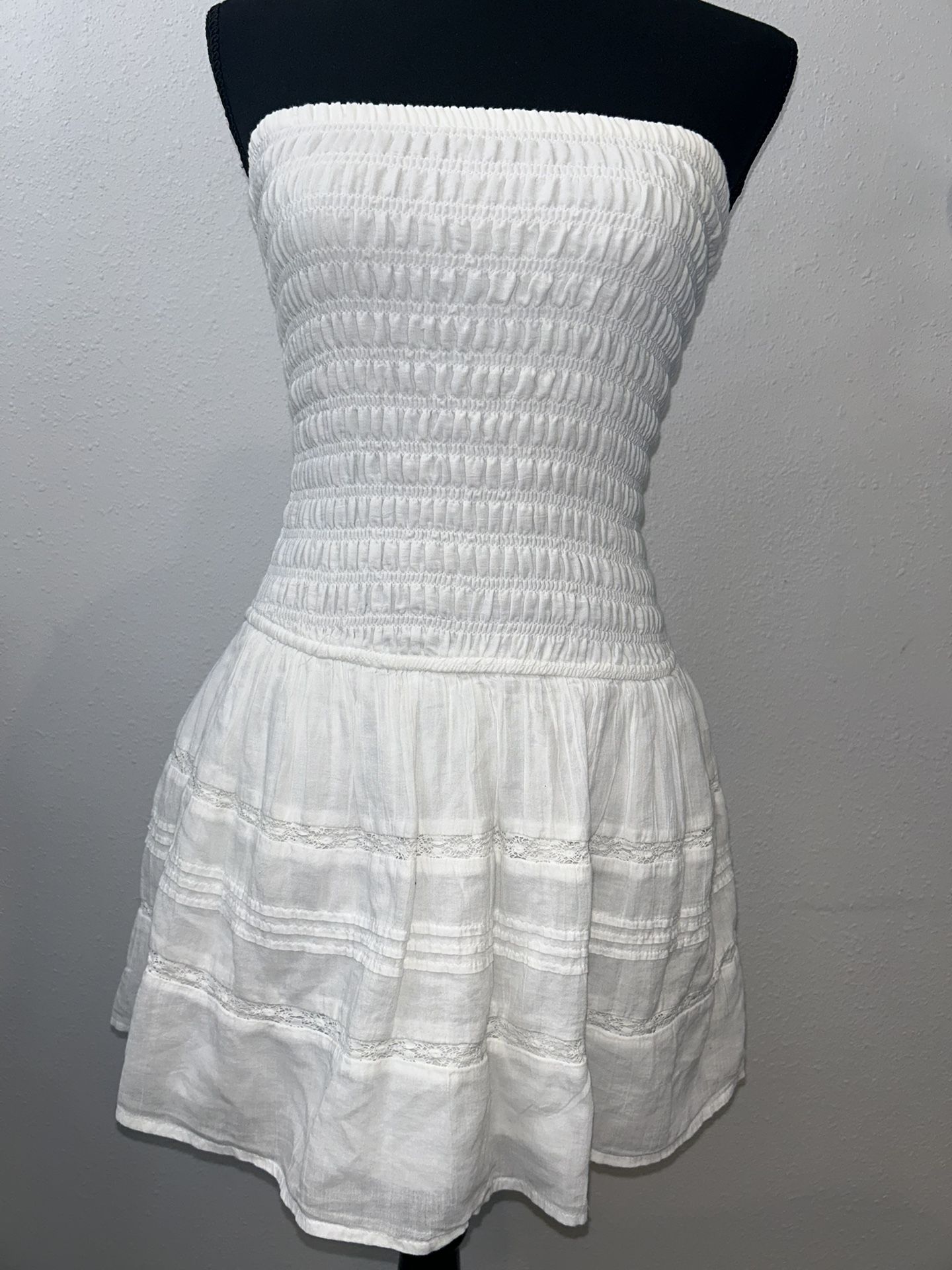 NEW! Hollister White Strapless Dress
