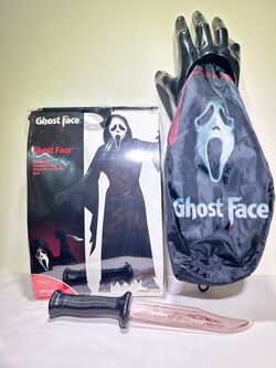 Ghost Face Costume L 12/14 Halloween Outfit + Accessories