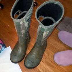 Bogs long women tree print rain boots women size 6