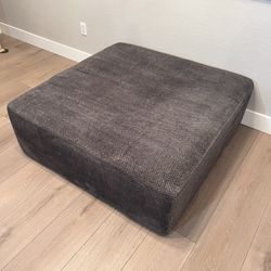 51” Oversized Charcoal Gray Chenille Sofa Ottoman-Jackson Furniture Mammoth Cocktail Ottoman-Smoke