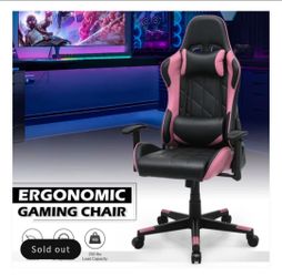 Pink

Gaming Chair w/Lumbar Support & Headrest