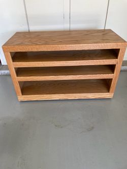 Wood Console/Bookcase Storage on Wheels