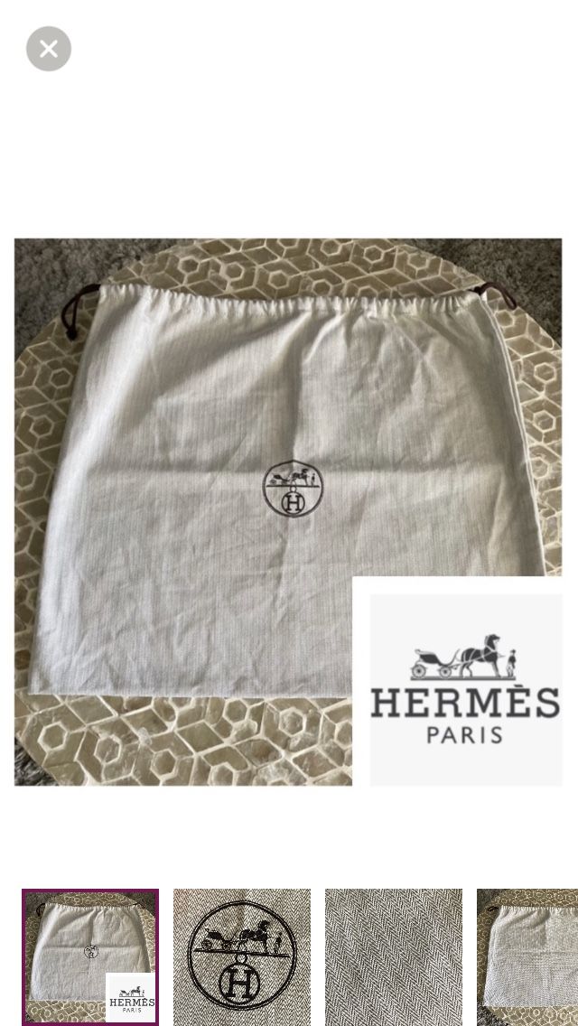 LIKE NEW! 100% Authentic HERMÈS Tweed Drawstring Birkin/Kelly Storage Dust Bag