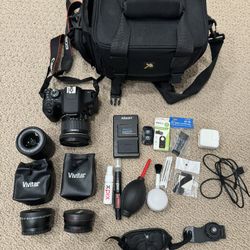 Canon Rebel EOS T6i Camera With Lenses & Assecories