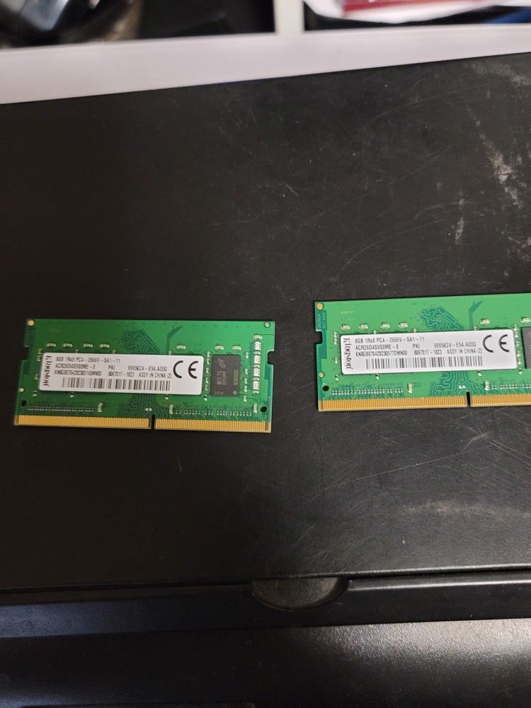 Kingston 16GB Ram Kit (2x8GB)PC4-2666V Laptop Memory Used